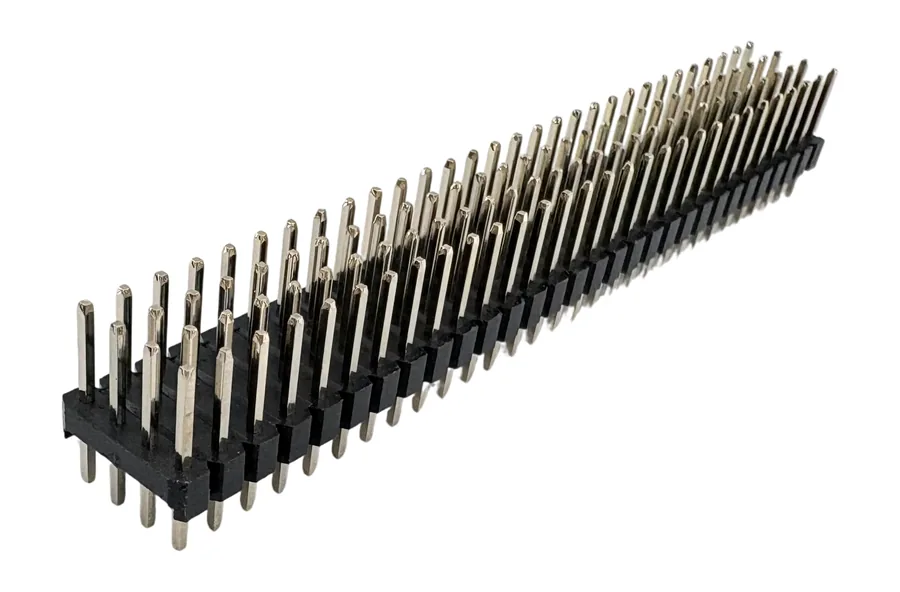 2.54mm Vertical DIP Pin Header Connector, Triple Row, 3x1P to 3x40P product photo by Kirision