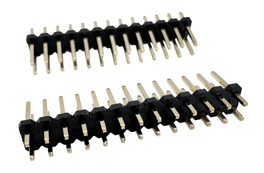 2.54mm dual row pin header connector representative photo for stackable embedded board projects by Kirision