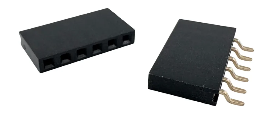 2.54mm Horizontal SMT Female Header Connector, Single Row, 1x2P to 1x40P product photo by Kirision