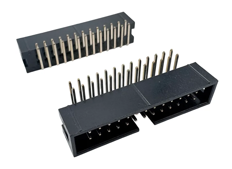 2.54mm Right Angle Box Header Connector, Dual Row, 2x3P to 2x40P product photo by Kirision
