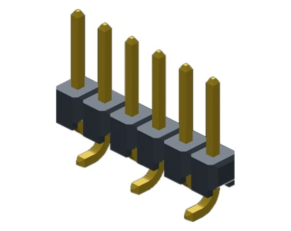 PH2541X40S*GF1SNT 2.54 mm Single Row Vertical SMT Pin Header