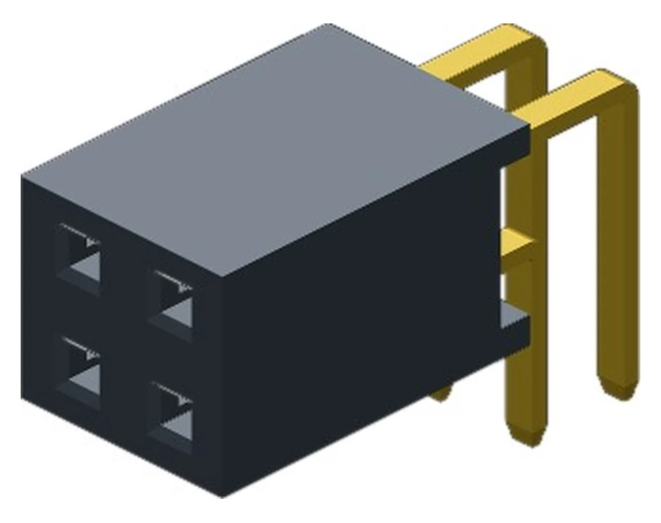 FH2542X8W*GF1SNT 2.54 mm Dual Row Double R/A Female Header
