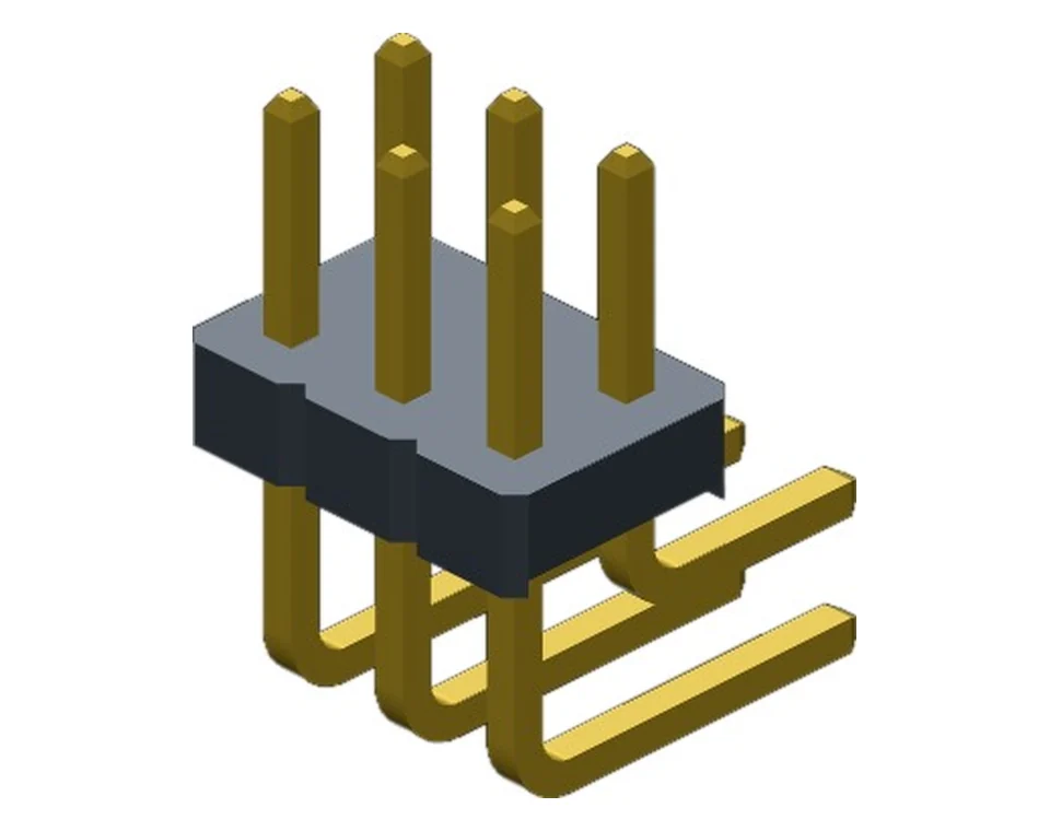 PH2002X10W*GF1SNT 2.0 mm Dual Row Double R/A Pin Header