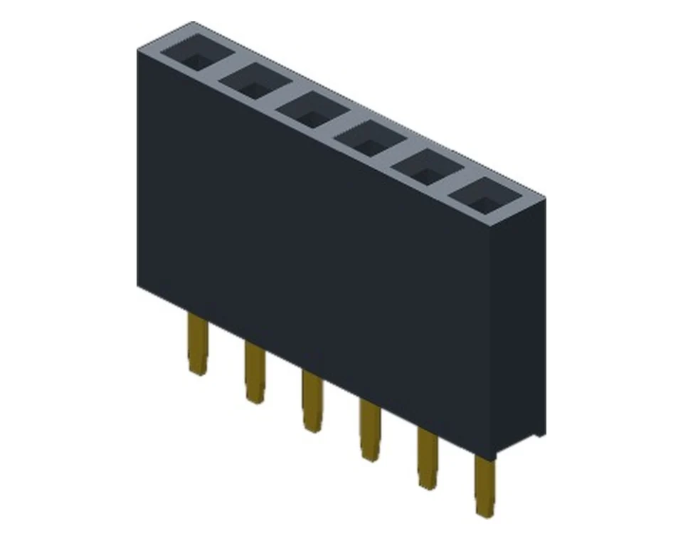 FH2541X8Z*GF1SNT 2.54 mm Single Row Straight DIP Female Header