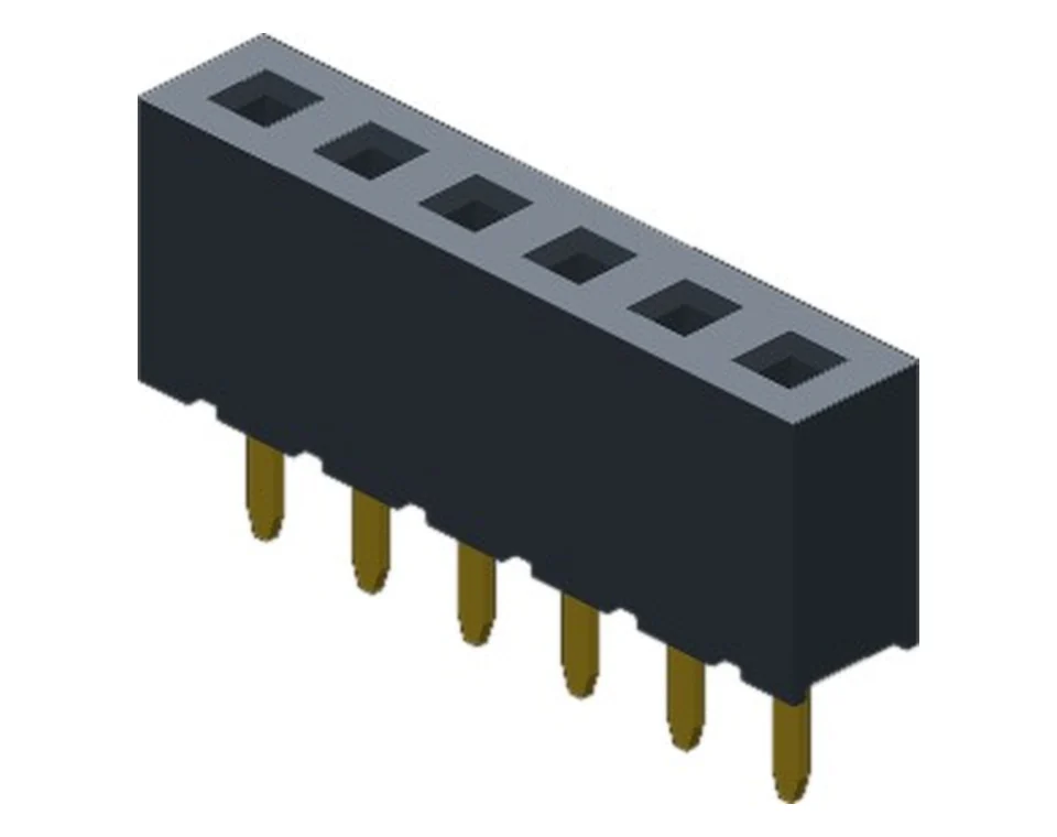 FH2001X8Z*GF1SNT 2.0 mm Single Row Straight DIP Female Header