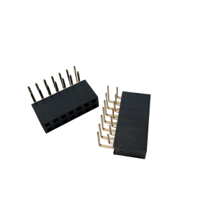 2.54mm Female Header 2x2-2x40 PIN Right Angle (P/N 0104)
